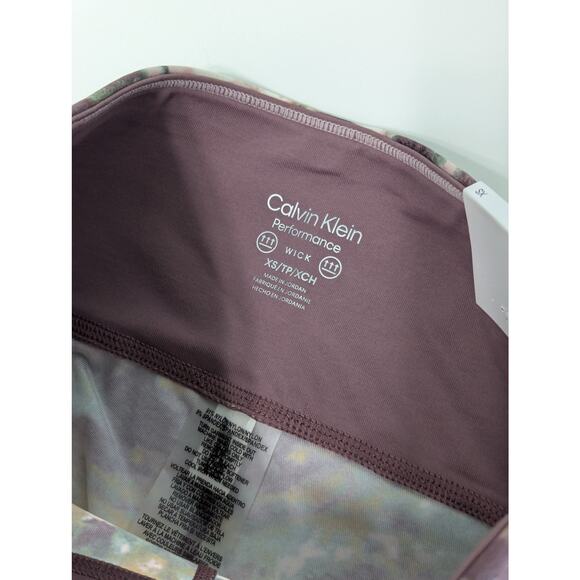 Calvin Klein Performance Printed High Waist 7/8 Leggings Animal Print Purple XS - Picture 5 of 7